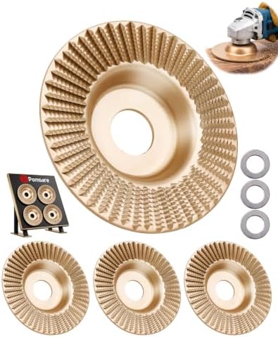 4 PCS Angle Grinder Wood Carving Disc Set Flat Grinding Polishing Wheel Pad