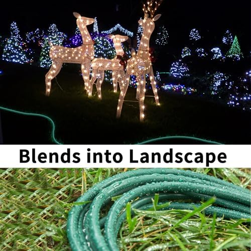 HUANCHAIN 16/3 Gauge Indoor Outdoor Green Extension Cord 25 ft Waterproof
