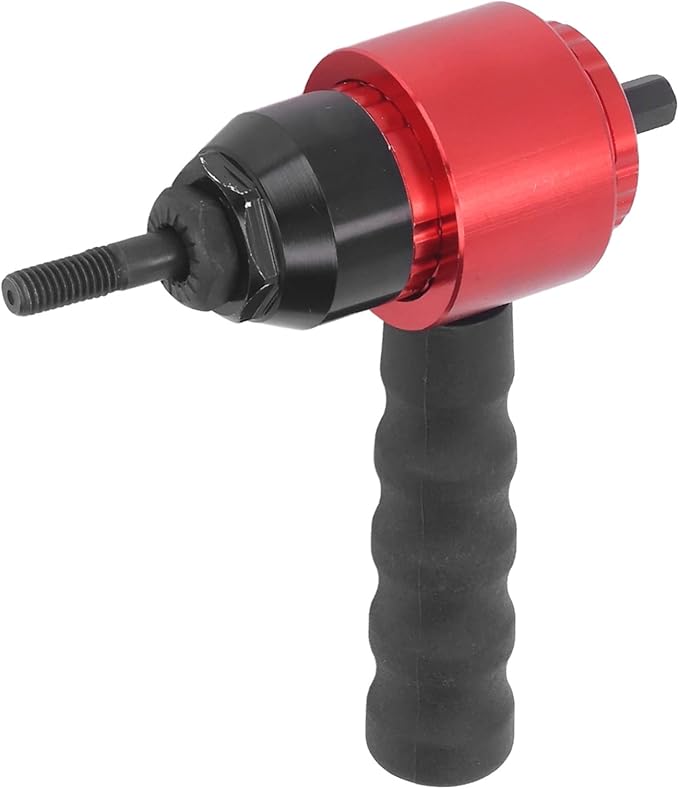 Zooke Electric Rivet Gun Adapter, Cordless Drill Riveting Insert Nut Tool with 5 Rivet Heads and Handle Wrench, Nut Drill Adapter Kit, Rivet Attachment for Screwdrivers and Drills