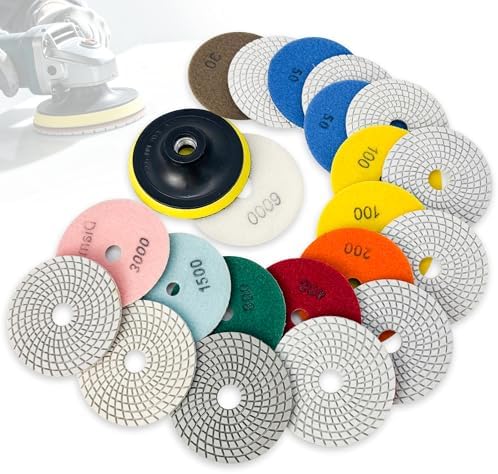 6 Inch Diamond Polishing Pads Tile Stone Diamond Sanding Pads Kit