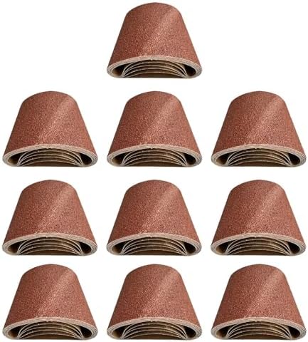 8x19 Inch 10Pcs Aluminum Oxide Sanding Belts, Each of 24/60/80/120/150 Grit 2Pcs, for Wood & Metal(10, 8x19 in-Mixed Grit)