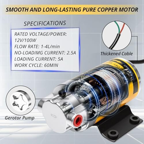 5.8L/Min Oil Transfer Pump Compatible with Milwaukee M18 Battery