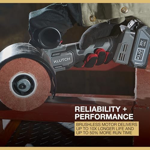 Klutch Surface Conditioning Tool, KLiQ 20V, 3/4in. Spindle, 3000 RPM, Brushless Motor, Cordless, Bare Tool, Variable Speed, 6-Speed Control, Ergonomic Grip, Metal, Wood & Surface Finishing