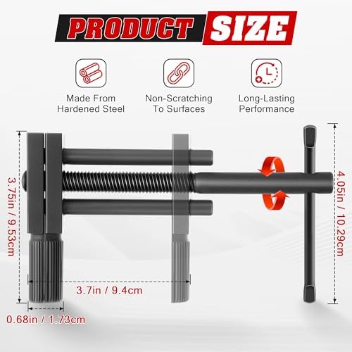 Adjustable T Handle Tub Drain Wrench Strong Grip for 0.7-3.7 inch Drains Removes Old, Broken, Stubborn Bath & Shower Drains & Closet Spuds Strong Applicability Essential Plumbing
