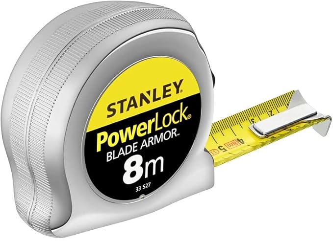 Stanley 0-33-527 8m Power Lock Tape with Blade Armor