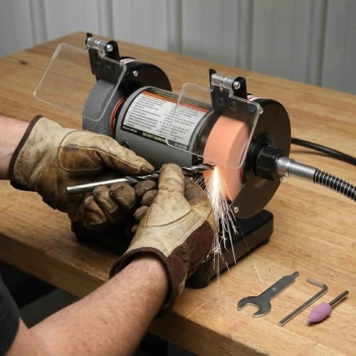 TruePower 3" Mini Bench Grinder Polisher with Long Flexible Shaft