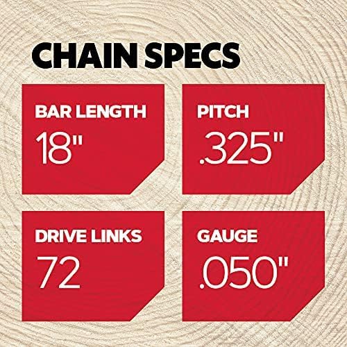 Oregon Chainsaw Chain for 18" Bar, .325" Pitch, .050" Gauge, 72 Drive Links | SpeedCut Narrow-Kerf Replacement Saw Chain, Fits Husqvarna, Dolmar, Jonsered and More