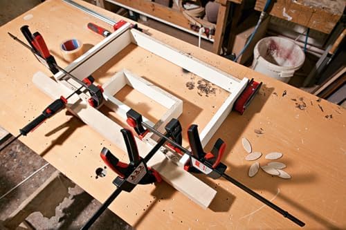 BESSEY EZS Series 12. in Trigger Style Clamp, EZS30- 445 lb Clamping Force - Fast Acting One Hand Woodworking Clamps for Wood working, Carpentry, Home Improvement, DIY, Construction Projects