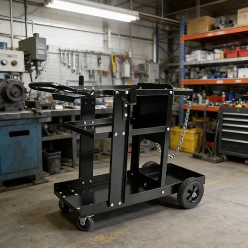 Welding Carts for Mig Welder Cart On Wheels Plasma Cutter Cart Mig Welding Cart with 400 Lbs Weight Capacity and 360° Swivel Wheels