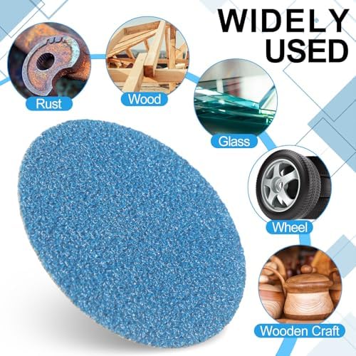Landical 150 Pcs 3 Inch 40 Grits Sanding Discs Quick Change Zirconia Lock Sanding Disc for Die Grinder Surface Strip Grind Polish Finish Burr Rust Paint Removal
