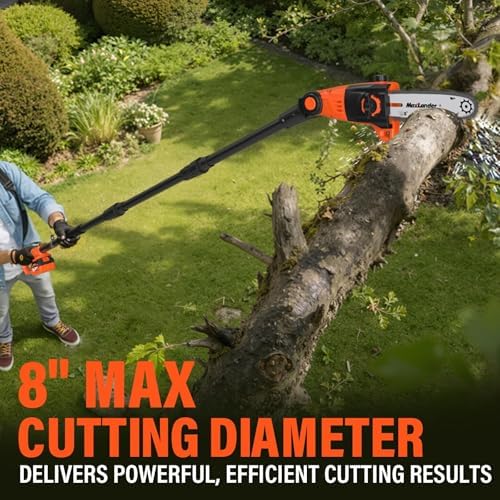 8 Inch 20V Cordless Pole Saw With 2×3.0Ah Battery & Charger