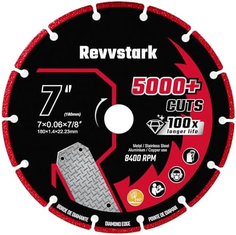 7 Inch Cut Off Wheel Diamond Cutting Wheel for Metal 7/8" Arbor