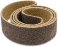 Red Label Abrasives 2 X 42 Inch Non Woven Surface Conditioning Sanding Belts for Knife Makers and Metal Fabricators - Brown Coarse Grit Sand Paper - 3 Pack