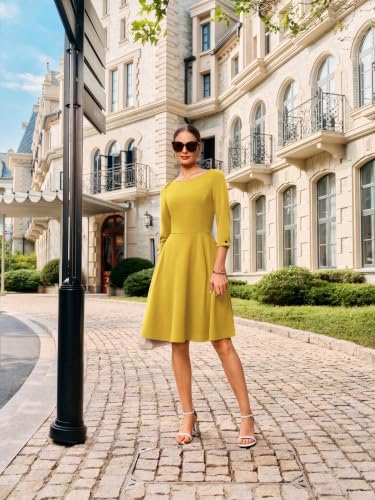GRACE KARIN Work Dresses for Women Fit and Flare Midi Dress