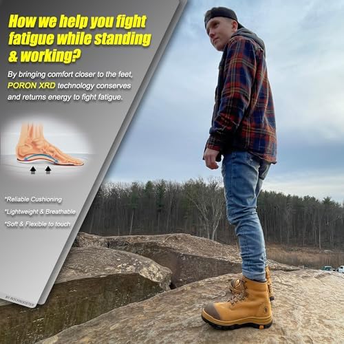 ROCKROOSTER Work Boots for Men,7 inch,Steel Toe,Side Zipper, Oiled Leather Shoes,Static Control,Breathable,Quick Dry(AK232Z-245Z)