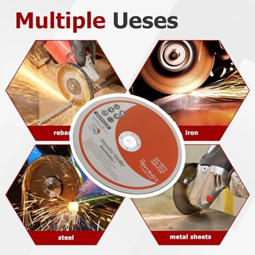 50 Pack 7"x1/16"x7/8" Cut-Off Wheel - Metal & Stainless Steel Cutting Discs