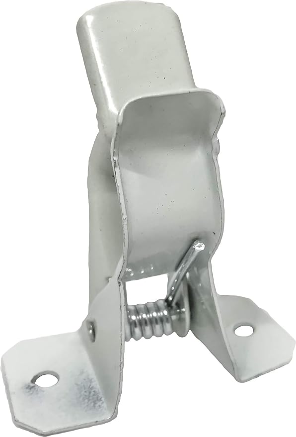 Black Duck Brand White Spring Grip Clamps, Mop and Broom Clamp Holder for Shovel, Rake, Broom, Mop, Etc. (4, Standard)