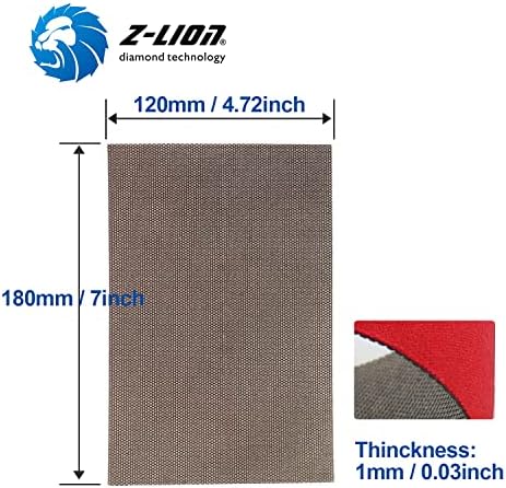 Z-Lion Diamond Electroplated Abrasive Paper Sheets Diamond Sandpaper for Grinding Stone Glass Ceramic Diamond Tool(4 Pcs/lot)