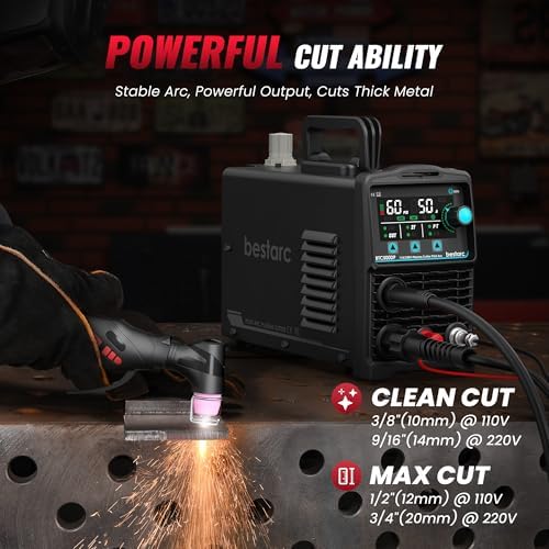 Bestarc 50A Plasma Cutter Machine, Pilot Arc, IGBT 110V/220V Dual Voltage