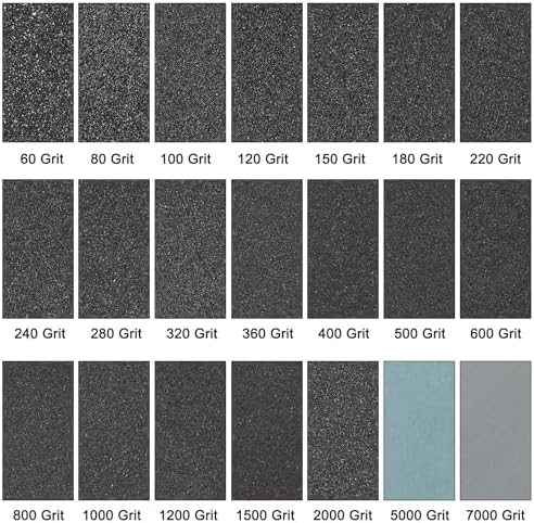 HARFINGTON 50pcs Sandpaper 1000 Grit 9 x 11 Inch Waterproof Backing Silicon Carbide Abrasive Wet Dry Sanding Sheets for Wood Finishing, Metal Sanding, Automotive Polishing