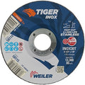 Weiler 58115 4-1/2" x 1/8" Tiger INOX Type 27 Cut and Grind Combo Wheel, INOX30T, 7/8" A.H. (Pack of 25)