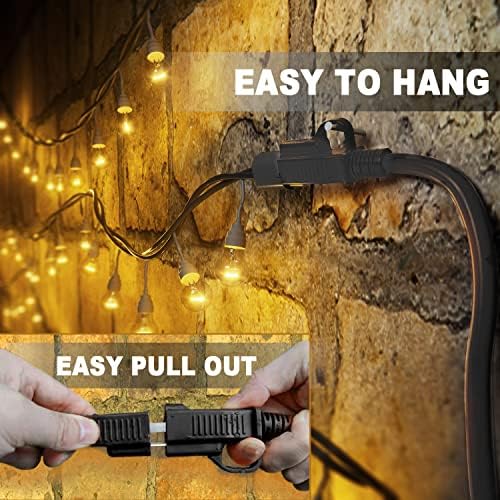 HUANCHAIN Indoor Outdoor Black Extension Cord 60 FT Waterproof 16/3 Gauge