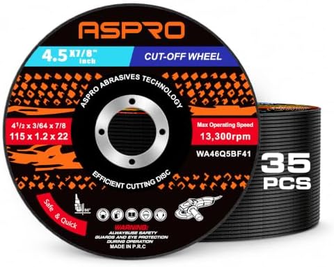 4 1/2 Cut Off Wheel for Metal 35 PCS, 2X Longer Life for Angle Grinder