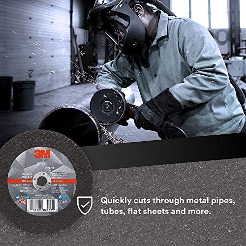 3M Silver Cut-Off Wheel, 87463, 36+, T1, 4 in x 0.05 in x 3/8 in