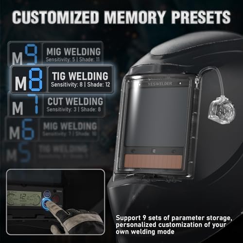 YESWELDER Smart Auto-Shade Welding Helmet with Digital Filter