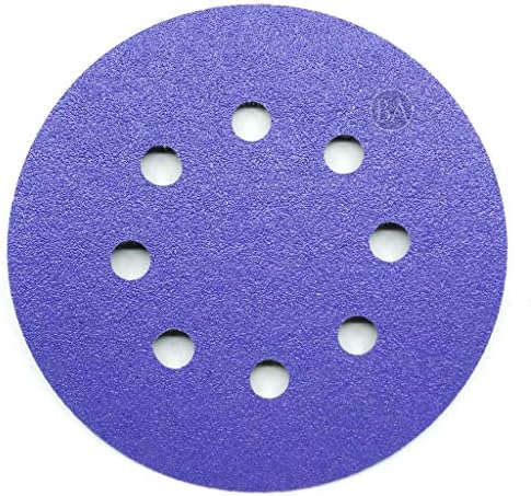 Benchmark Abrasives 5 Inch Sanding Discs Hook and Loop, Ceramic 8 Holes Adhesive Sandpaper for Surface Blending, Automotive - Orbital Sander Sandpaper (50 Discs), 2000 Grit