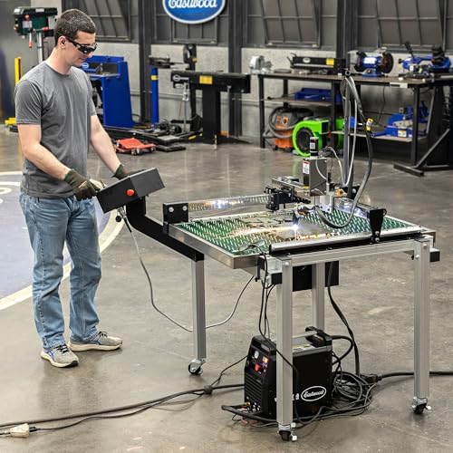 Eastwood Versa-Cut 2'X2' CNC Plasma Table for Plasma Cutter Machine and Metal Cutting Torch Machines | Intuitive LCD Touch Screen Display with CNC Controller & USB Port | 10 Gal Waterbed Capacity
