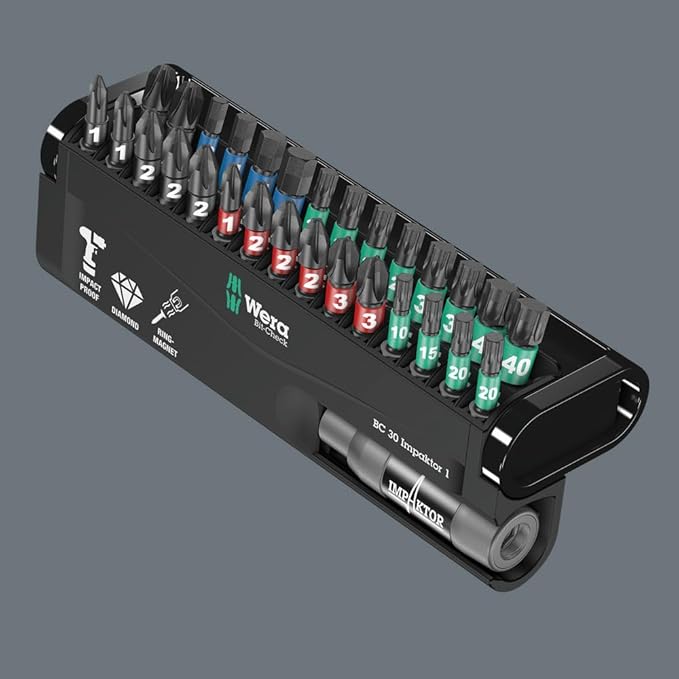 WERA 05057690001 Bit-Check 30 Impaktor 1, 30 Pieces