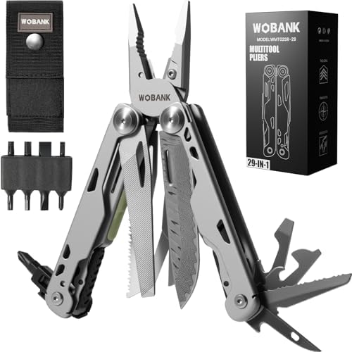 29-in-1 Multitool Pliers, Full-size, EDC Knife, Stainless Steel
