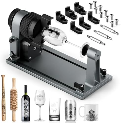 MD18 Rotary Roller, 3-in-1 Accessory Kit for K15 Pro A1 Pro M3 Z6 JL9, Cylindrical Craft Engraver for Cups Bottles Rings Baseball Bat