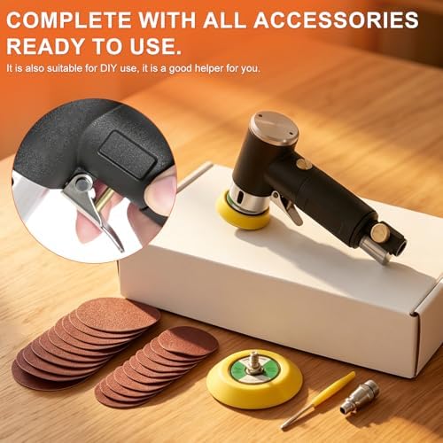 2" 3" Random Orbital Air Sander set, 15000RPM Mini Pneumatic Sander