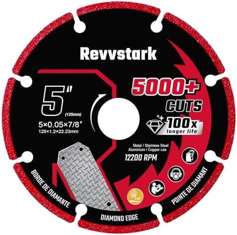 5 Inch Cut Off Wheel Diamond Cutting Wheel for Metal 7/8" Arbor