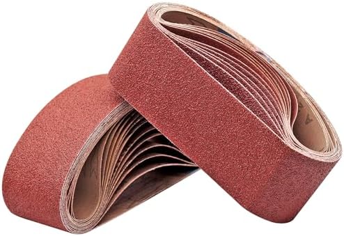 Taokyid 3 x 21-Inch Sanding Belts for Belt Sander 40 80 120 240 Grit 24 PCS