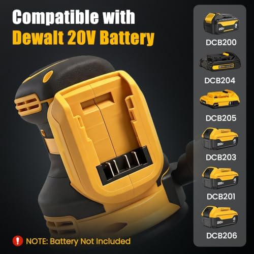 5 Inch Cordless Brushless Random Orbital Sander for Dewalt 20V Battery