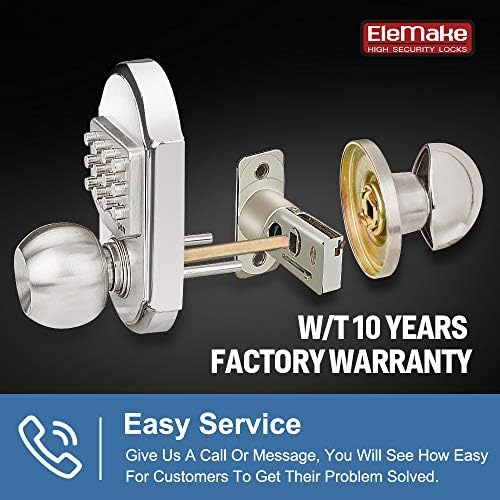 Keyless Entry Door Lock -Deadbolt Lock, Mechanical Door Lock, Deadbolt Keypad Mechanical Stainless Steel (Pass Code or Key) No Electronic