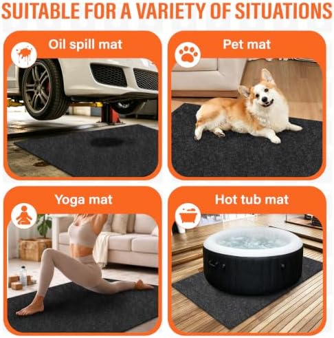 60x72in Snow Blower Mat, Absorbent Snow Blower Floor Mat