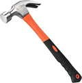 24oz Claw Hammer, Straight Rip Hammer, Fiberglass General Purpose Claw Hammer with Smooth Face & Non-slip Grip