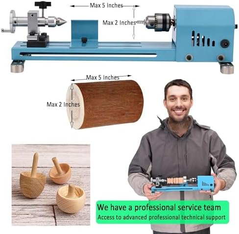 Mini Lathe Machine Multi-Purpose Lathe With Professional Tools Torno Para Madera Cutting Grinding Polishing Desktop Metal Lathes Easy To Use