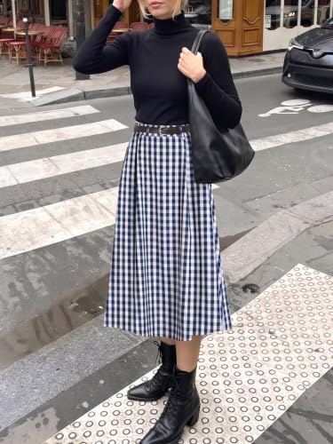 Casly Lamiit A-Line Midi Skirts for Women Business Skirt