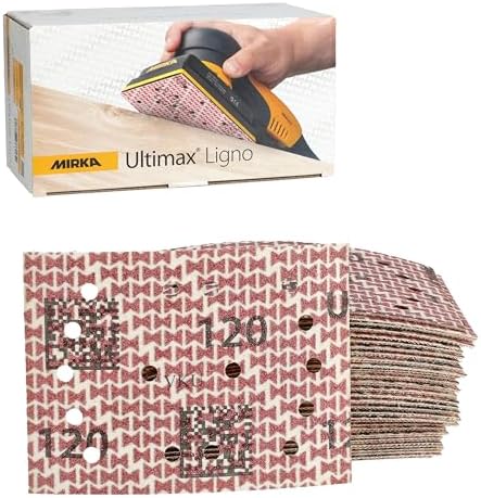 Mirka Abrasive Sheets Ultimax Ligno 3x4 Inch P120 Hook and Loop