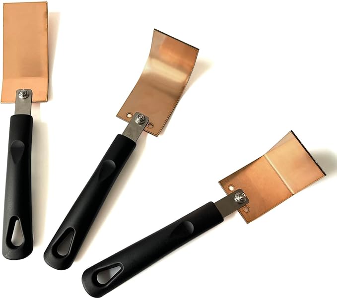 Copper Spoon Welder Backer Tools Welders Helper MIG Spot Welding Equipment with 3 Plate Set, Flat/Angle/Curved Copper Paddle Backer