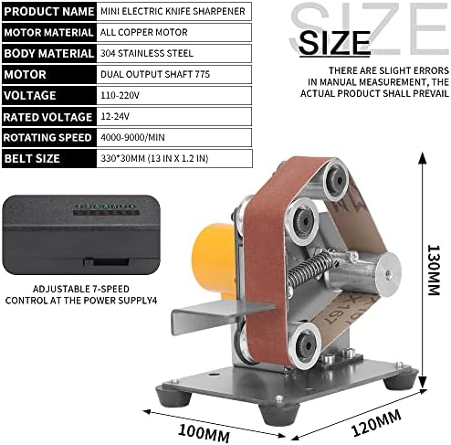 Mini Belt Sander Electric Knife Sharpener Polishing Grinding Tool