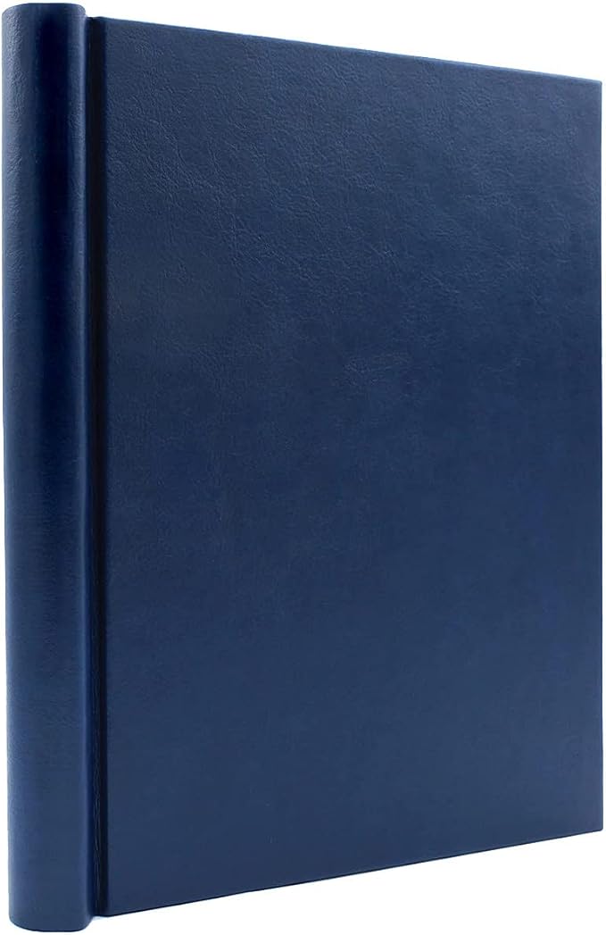 Faux Leather Springback Thesis Binder - Blue, 2" Spine, by Bindertek