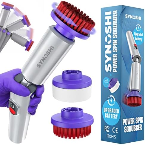 SYNOSHI PRO Electric Spin Scrubber Cordless Cleaning Bathroom Scrubber