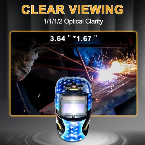 TRQWH Welding Helmet Auto Darkening Welding Hood with Welding Gloves