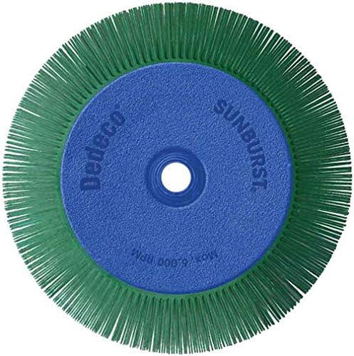 Dedeco Sunburst Radial Bristle Disc 1 Pack - 8" Straight - Dark-Green 50 Grit (Extra-Coarse) - Aluminum Oxide for Polishing & Finishing